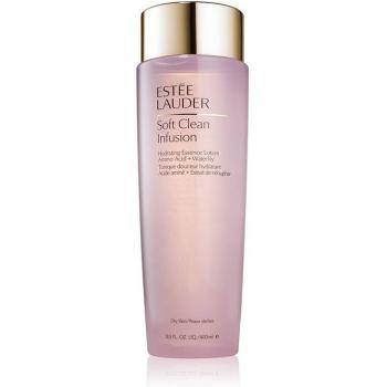 Estée Lauder Soft Clean Infusion Hydrating Essence Treatment Lotion 400ml - Moisturizing Facial Toner for Dry Skin with Amino Acid and Waterlily