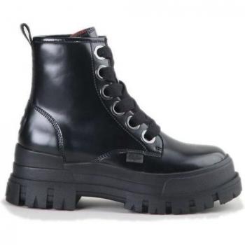 Buffalo Aspha Lace Up Hi Women's Boots - Black - Size 38 - Polyurethane