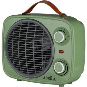 Termoventilador Hoguera 2000W Verde/Gris | 2 Potencias, 3 Funciones, Termostato, Asa, Regulación Segura | Dimensiones: 25,5x25,5x