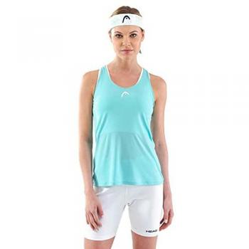 Camiseta Tirantes Deportivo Mujer Head Spirit, Sin Mangas, Color Turquesa, Talla Extra-Large
