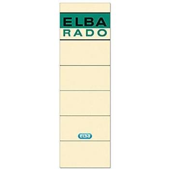 Elba Rado - Bolsa de 10 etiquetas autoadhesivas para archivadores y revisteros anchas, color beige