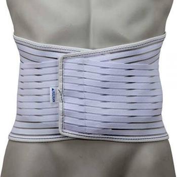 Vulkan 7093 Faja Lumbar Elástica, Hombre, Blanco, S