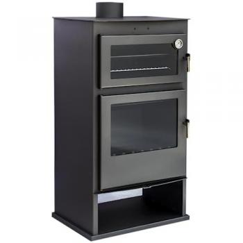 Estufa de Leña Mulhacén Joima 11,60 kW con Horno y Parrilla de Acero Inoxidable