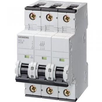 SIEMENS 5SY6310-7 Miniature Circuit Breaker, 3-Pole, 10A, Char-C, 6 kA