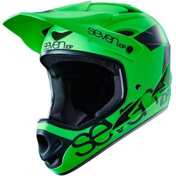 7 Protection M1 Casco Bicicleta Descenso Integral, Hombre, Lima Neón, L