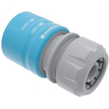 Conector rápido para manguera de jardín 1/2 Cellfast, compatible con diámetros de 12,5mm (1/2) y 15mm (5/8), ideal para conexiones rápidas y seguras
