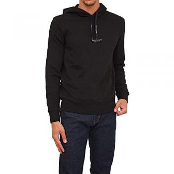 Armani Exchange Men's Black Hoodie - Logo Cotton Sweatshirt, Size XL