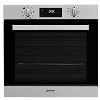 Horno - Indesit IFW 6540 P IX, Multifunción, Pirolítico, 66 L, Grill, Clase A, Inox y negro