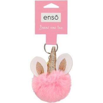 Llavero pompón rosa unicornio Enso