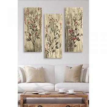 Cuadro Decorativo Multicolor en MDF 3 Piezas 20x50 cm - Decoración Aesthetic para Pared
