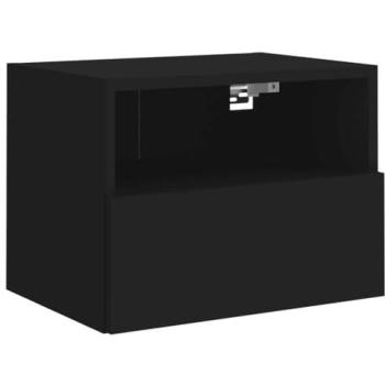 Mueble TV Multimedia Estantería Pared 40x30x30 cm Madera de Ingeniería Negro