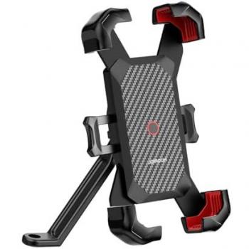 Soporte de Moto para Smartphones 360º, compatible con dispositivos de 4.7 a 7 pulgadas, color negro