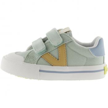 Victoria Aqua Marine Low Top Canvas Kids' Sneakers with Velcro Closure