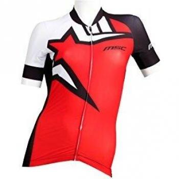 MSC Bikes Mclaudiaprord Maillot Mangas Cortas, Mujer, Rojo, XS