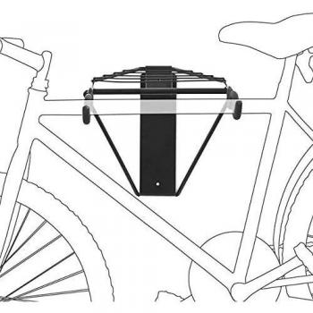 Relaxdays Soporte Bicicletas de Pared, Negro, 32 x 30 x 52 cm