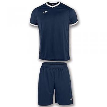 Joma Academy Set Equipacion M/Corta, Niños, Marino/Blanco, XS
