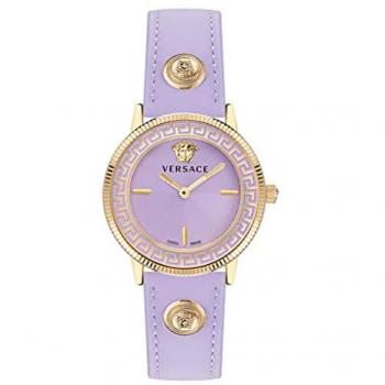 Versace V-Tribute Women's Quartz Leather Watch - Purple Gold, One Size