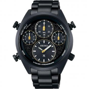 Seiko Prospex Speedtimer Limited Edition Chronograph Stainless Steel Black Dial Solar SFJ007P1 100M Men's Watch
