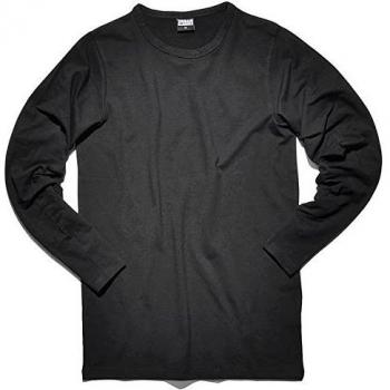 Urban Classics Fitted Stretch Long Sleeve T-Shirt for Men - Black - Sizes S to XXL