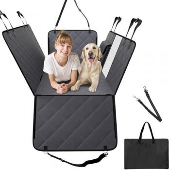 Vevor - Waterproof Dog Car Seat Cover with Hard Bottom and Back Seat Extender, Supports 400lbs, 54x24