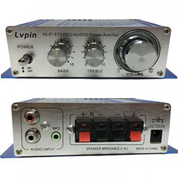 Earlybird Savings Amplificador de audio 12V - Mini amplificador de alta fidelidad Mini Amplificador de potencia de audio Hi-Fi