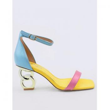 Sandalia Tacon Exe Lilian-055 Aqua Pink 37 Multicolor