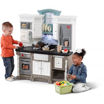 Step2 Lifestyle Dream Kitchen Playset with 37 Accessories - Brown
