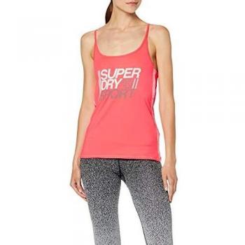 Superdry Core Strappy Vest Camiseta, Mujer, Paradise Coral, 8