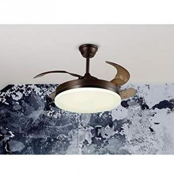 Ventilador de Techo LED CCT 2x36W VENTO Schuller Marron Mate y Negro 4 Aspas Ø50-100cm