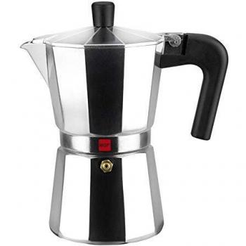 Cafetera MAGEFESA KENIA - Fabricada en aluminio extra grueso, compatible con cocinas de gas vitroceramica y eléctricas, NO APTA PARA INDUCCIÓN – Tamaño