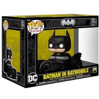 Figura Pop Rides Deluxe DC Comics Batman con Batmóvil - Vinilo Coleccionable - Mercancía Oficial - Ideal para Regalo - Juguete para Niños y Adultos - Fans de Películas
