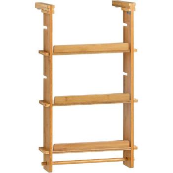 Especiero de Cocina Ajustable en Bambú con 3 Estantes - 42x10x73 cm