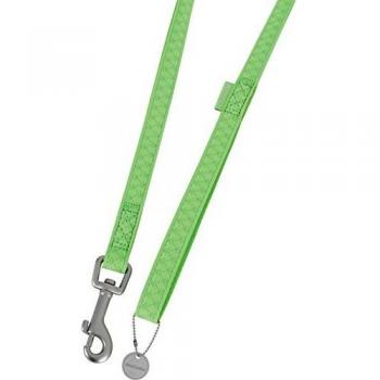 Correa para perros Zolux Mac Leather 20mm, longitud 1.2m, color verde
