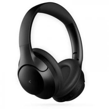 Ksix Odissey Auriculares Inalámbricos - ANC + ENC - Micrófono - Autonomía 30h - Llamadas - Cable Jack 3,5 mm - Estuche - Color Negro