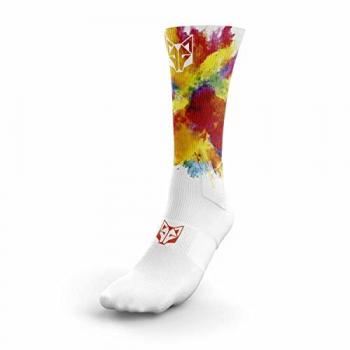Otso Calcetines High Cut Colors Multicolor - Calcetines de alta cutura, diseño multicolor, talla XS-S, incluye colores blanco, rojo y amarillo