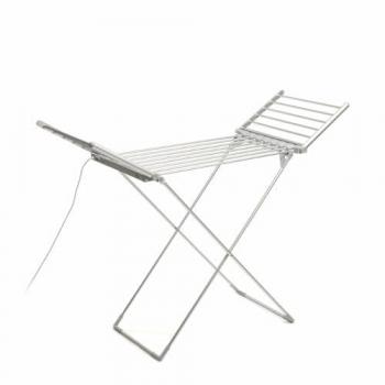Tendedero Eléctrico Plegable con Alas InnovaGoods Drywing, 20 Barras Calefactadas, 230W, Secado Rápido, Soporta hasta 15 kg de Ropa, Portátil,