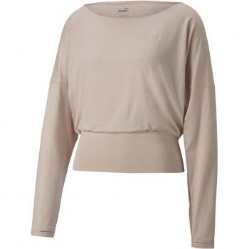 Sudadera de yoga Puma Studio Yogini Lite Rosa Mujer, característica: ligera, diseño cómodo para práctica de yoga