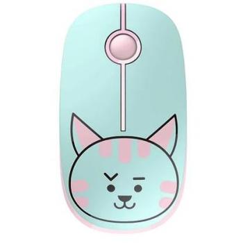 Ratón Inalámbrico para Niños Tellur Gato, 2.4 GHz, Receptor Nano USB, Diseño Delgado y Ligero, Clic Silencioso