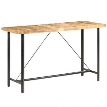 Mesa de bar madera maciza de mango rugosa 180x70x107 cm