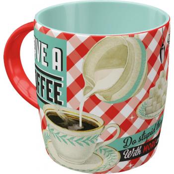 Nostalgic-Art Taza Retro Have A Coffee – Idea de Regalo para los Amantes del café, Cerámica, Divertido diseño Vintage con Frase