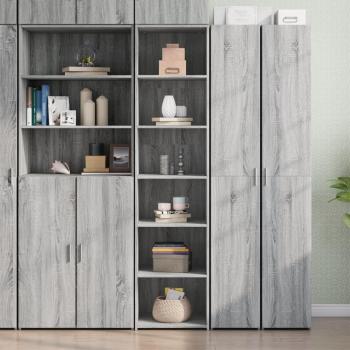 Armario alto Sonoma gris 45x41x185 cm madera multicapa y de ingeniería