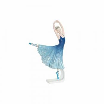 Figura Decorativa DKD Home Decor Azul Romántico Bailarina Ballet 13 x 6 x 23 cm, material resina, diseño romántico, dimensiones de 13 cm de largo, 6 cm de ancho y 23 cm de
