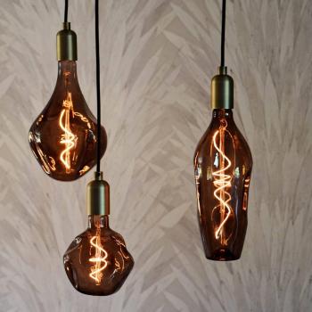 Bombilla LED regulable Calex E27 4W G125 bronce 120 lm 1800K