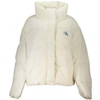 Calvin Klein Women's White Long Sleeve Recycled Parka Jacket - Size XS
