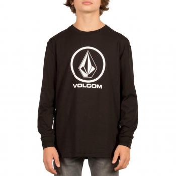 Volcom Circle Stone Bsc Ls Camiseta de Manga Larga, Niños, Negro, XL
