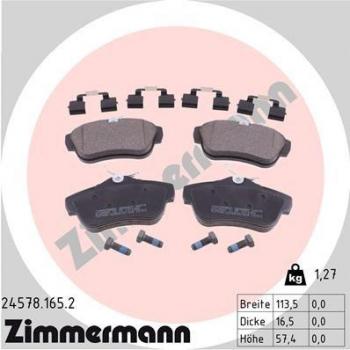 Pastillas de freno ZIMMERMANN 24578.165.2