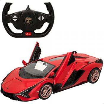 Coche teledirigido Lamborghini Sián FKP 37 con luces, escala 1:14, alta calidad, para niños y adultos, juguete radiocontrol