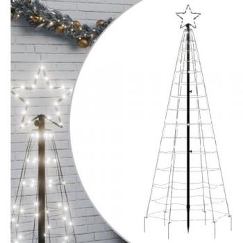 vidaXL Christmas Tree Light with Spikes 220 LEDs Cold White 180 cm