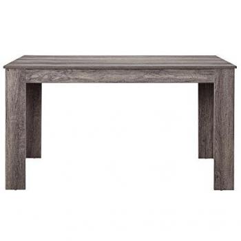 Mesa de comedor rectangular Nora para 6 personas, 140 x 90 cm, efecto roble oscuro