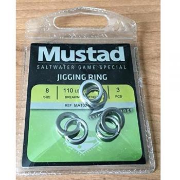 Mustad - Juego de 3 terminales de Pesca, Multicolor, Talla 8